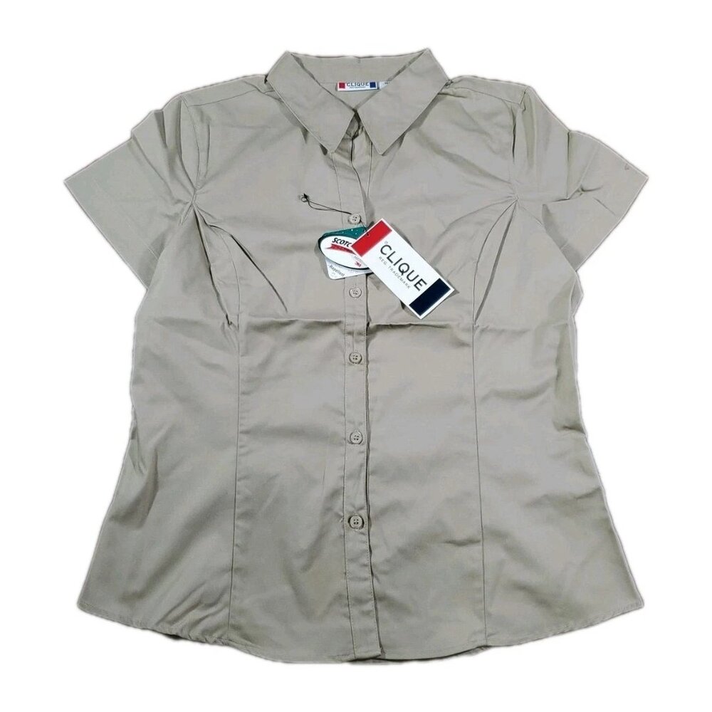 CLIQUE Work Shirts Uniform Short Sleeve 3M Repellent Sizes M, L, XXXL, NWT
